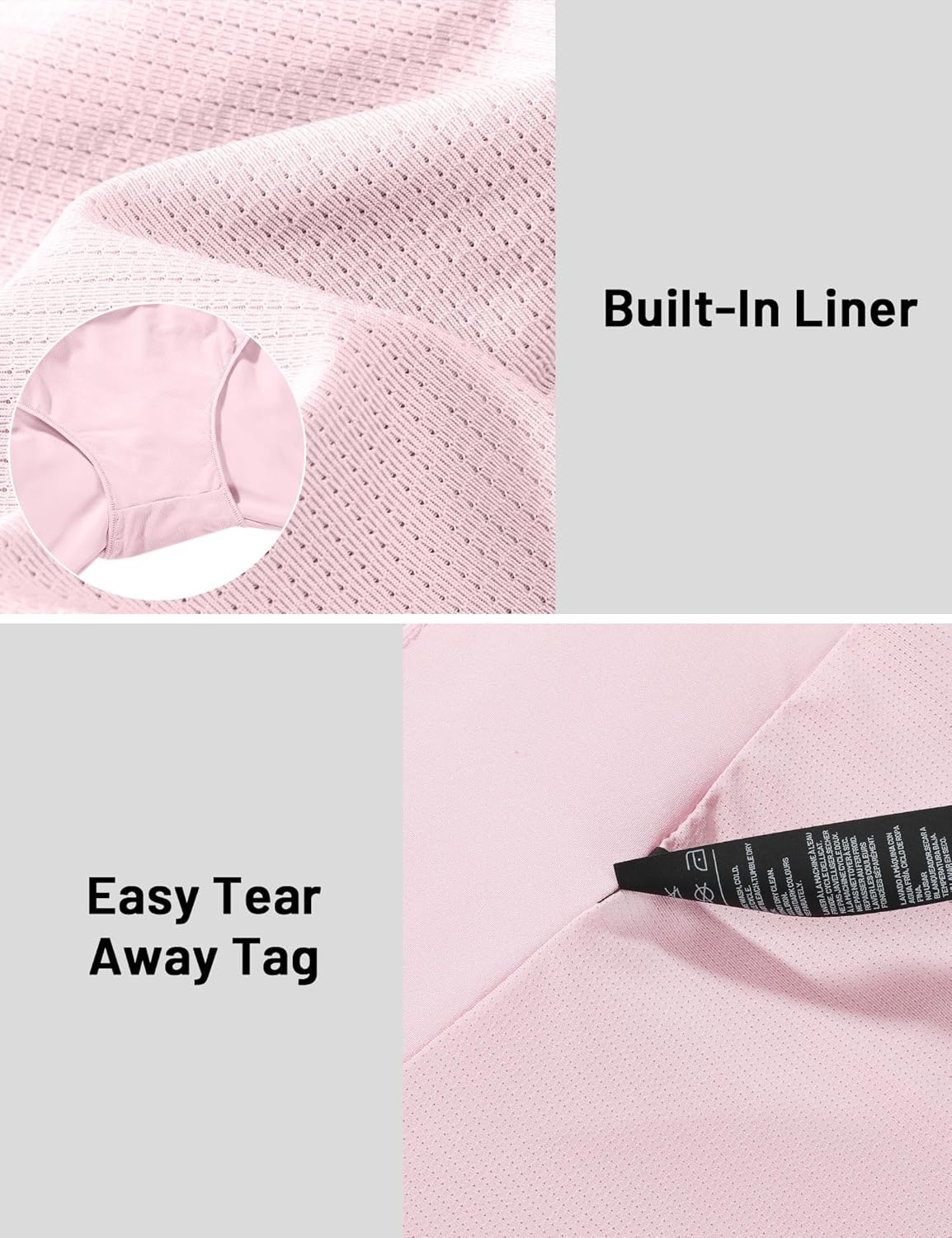image:imageMIER Running Shorts for Women Quick Dry Mid Waisted Athletic Workout Gym Shorts with Mesh Liner 4 Inch Inseam 3 PocketsLight Pink