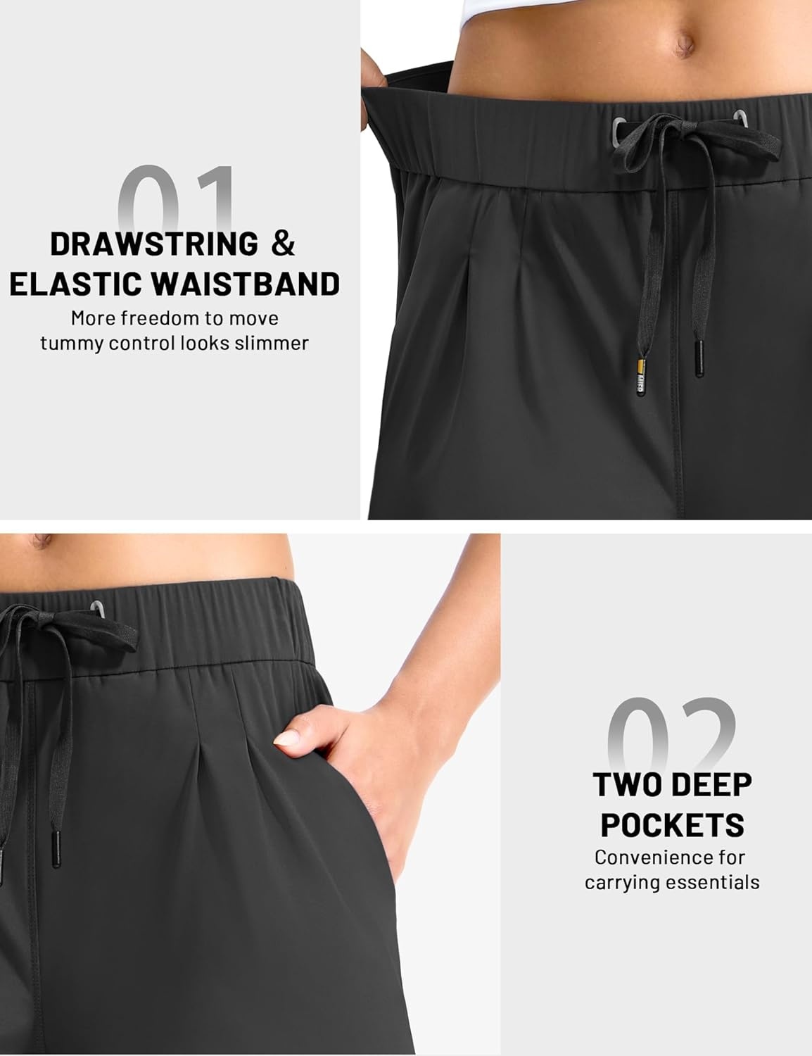 image:imageMIER Running Shorts for Women Quick Dry Soft Stretch Workout Athletic Gym Sports Active Shorts with Pockets 4 Inch InseamDark Grey