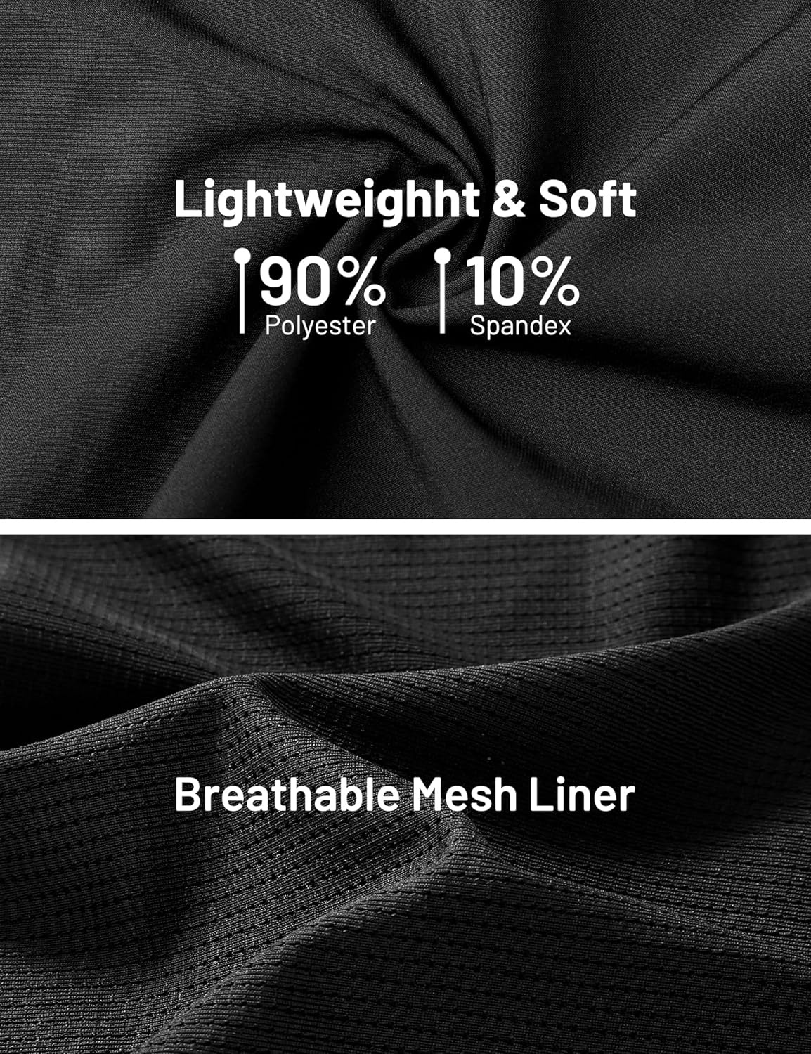 image:imageMIER Womens Running Shorts Quick Dry Athletic Workout High Waisted Active Shorts with Liner Zipper Pocket 4 InchBlack