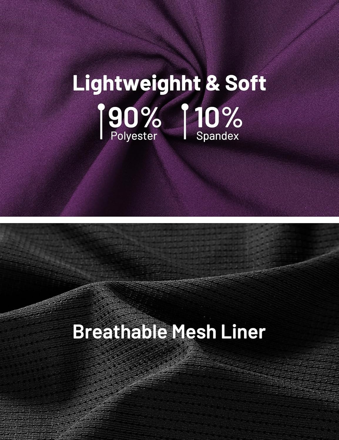 image:imageMIER Womens Running Shorts Quick Dry Athletic Workout High Waisted Active Shorts with Liner Zipper Pocket 4 InchDark Purple