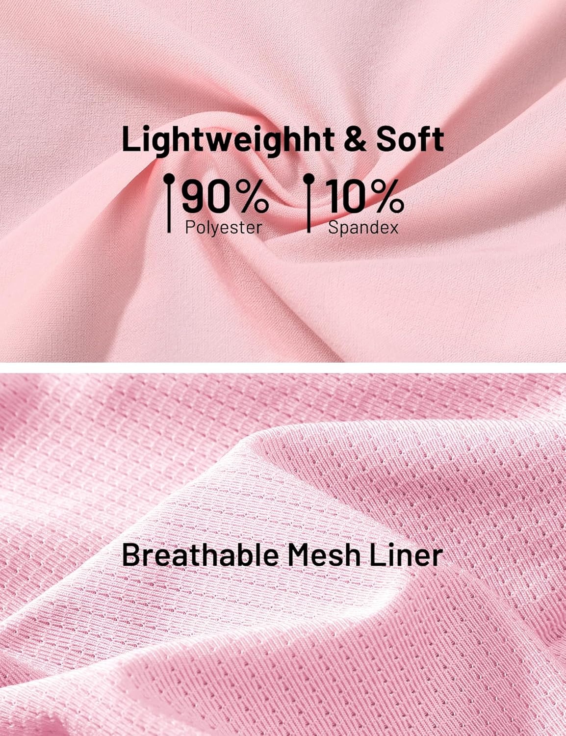 image:imageMIER Womens Running Shorts Quick Dry Athletic Workout High Waisted Active Shorts with Liner Zipper Pocket 4 InchLight Pink