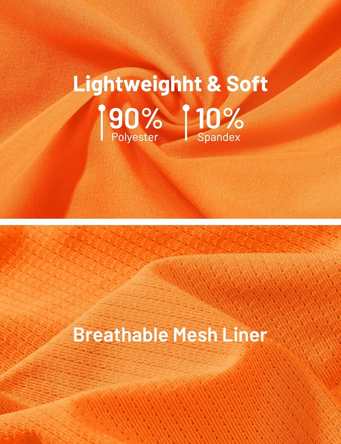 image:imageMIER Womens Running Shorts Quick Dry Athletic Workout High Waisted Active Shorts with Liner Zipper Pocket 4 InchOrange