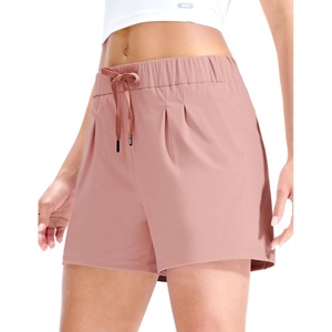image:imageMIER Running Shorts for Women Quick Dry Soft Stretch Workout Athletic Gym Sports Active Shorts with Pockets 4 Inch InseamDusty Pink