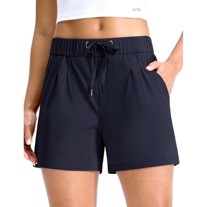 image:imageMIER Running Shorts for Women Quick Dry Soft Stretch Workout Athletic Gym Sports Active Shorts with Pockets 4 Inch InseamNavy