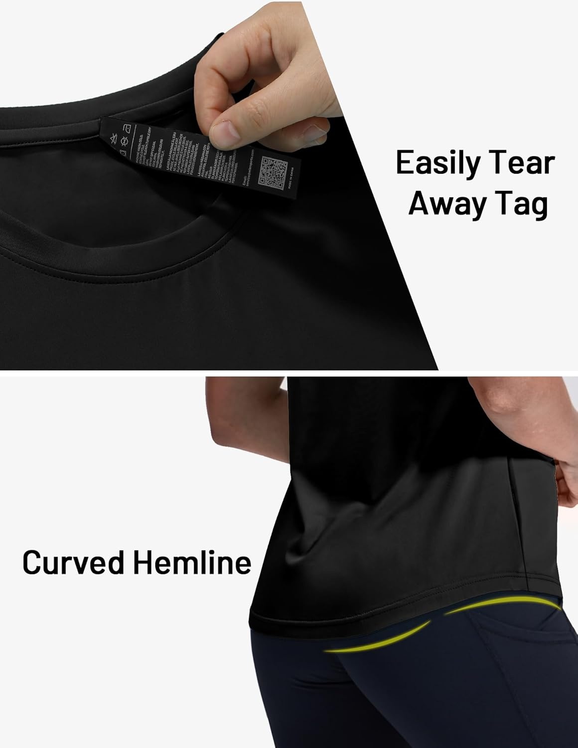 image:imageMIER Sleeveless Athletic Tops for Women Dry Fit Running Workout Tank Top Crew Neck UPF 50 Active Tennis Gym Yoga Tee ShirtsBlack