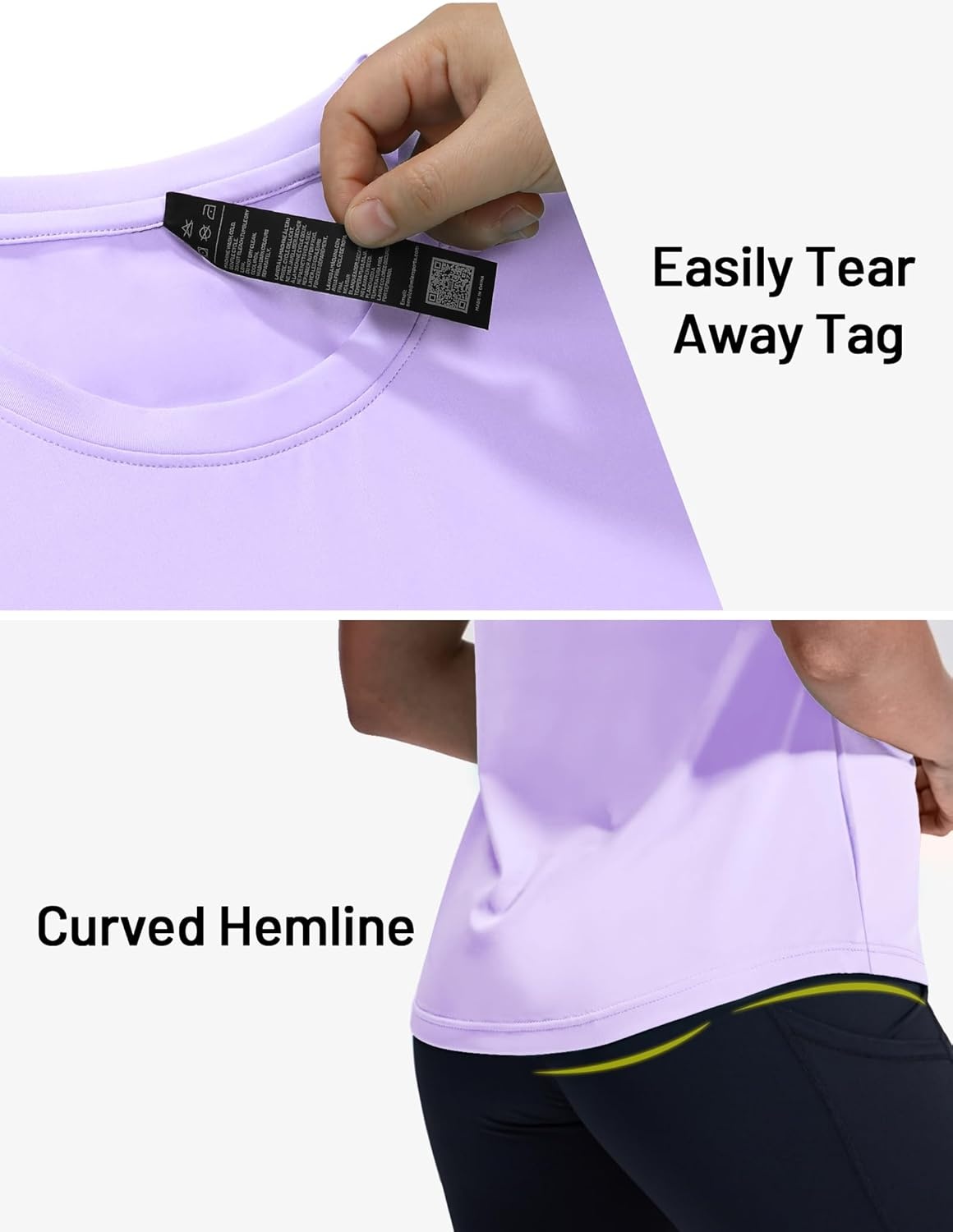 image:imageMIER Sleeveless Athletic Tops for Women Dry Fit Running Workout Tank Top Crew Neck UPF 50 Active Tennis Gym Yoga Tee ShirtsLavender