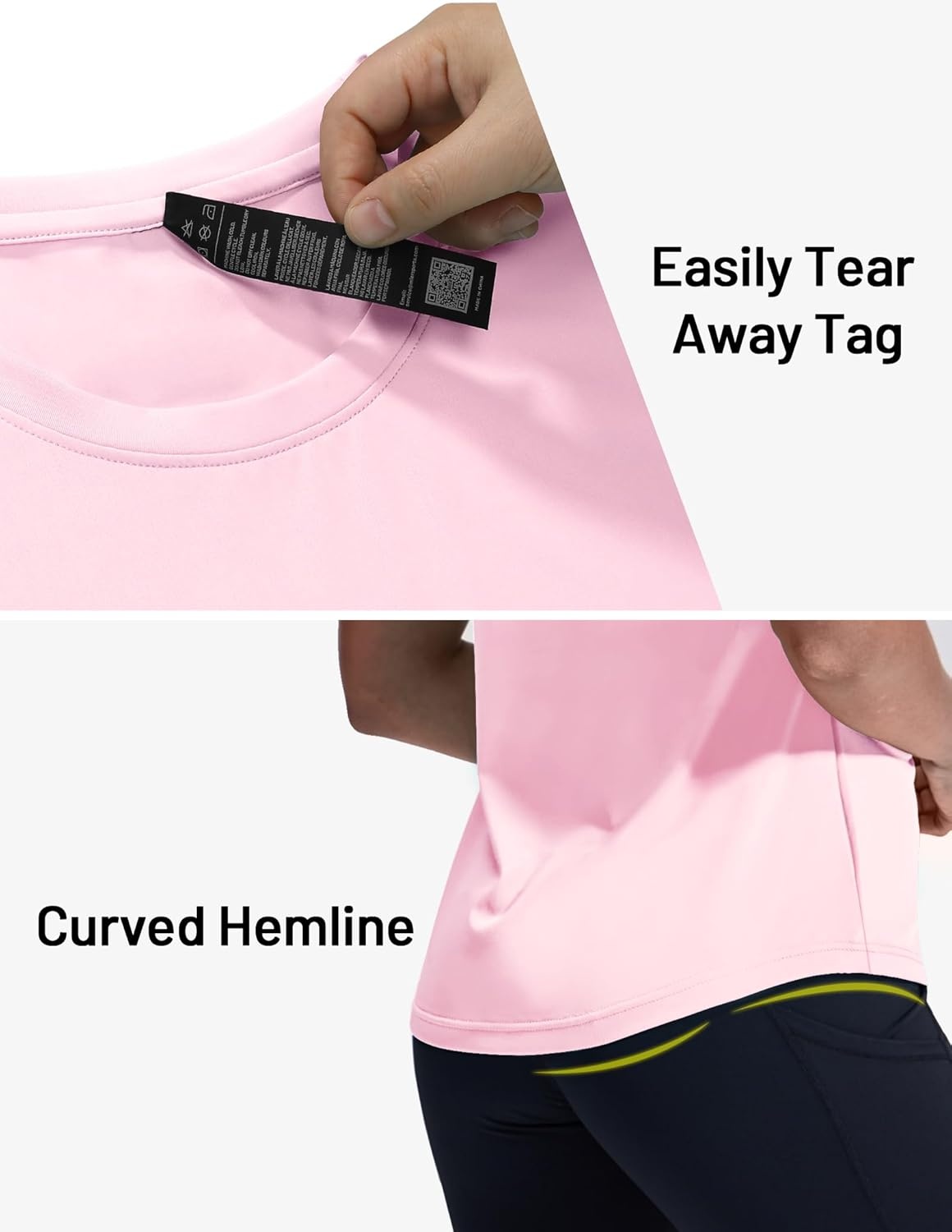 image:imageMIER Sleeveless Athletic Tops for Women Dry Fit Running Workout Tank Top Crew Neck UPF 50 Active Tennis Gym Yoga Tee ShirtsLight Pink