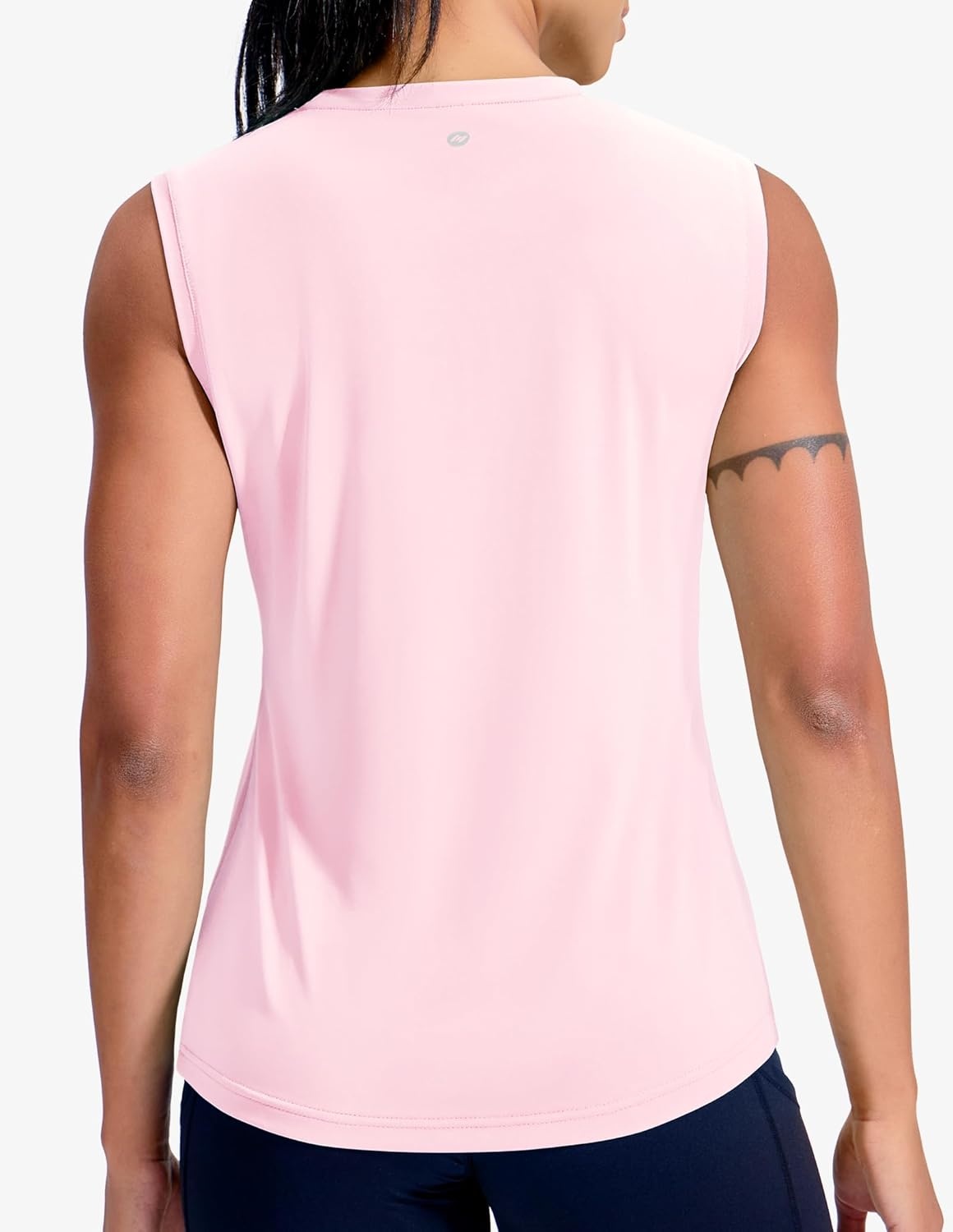 image:imageMIER Sleeveless Athletic Tops for Women Dry Fit Running Workout Tank Top Crew Neck UPF 50 Active Tennis Gym Yoga Tee ShirtsLight Pink