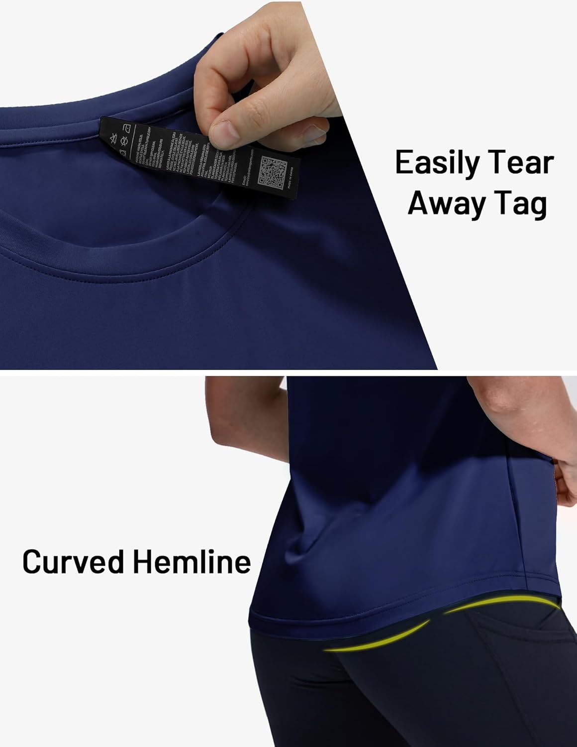 image:imageMIER Sleeveless Athletic Tops for Women Dry Fit Running Workout Tank Top Crew Neck UPF 50 Active Tennis Gym Yoga Tee ShirtsNavy