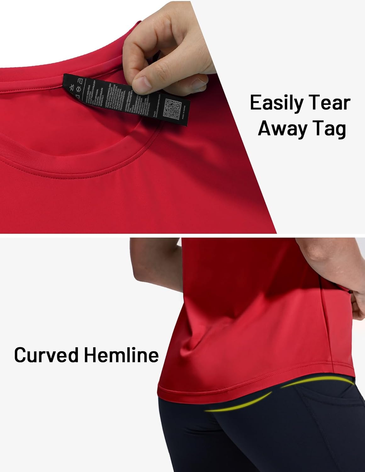 image:imageMIER Sleeveless Athletic Tops for Women Dry Fit Running Workout Tank Top Crew Neck UPF 50 Active Tennis Gym Yoga Tee ShirtsRed