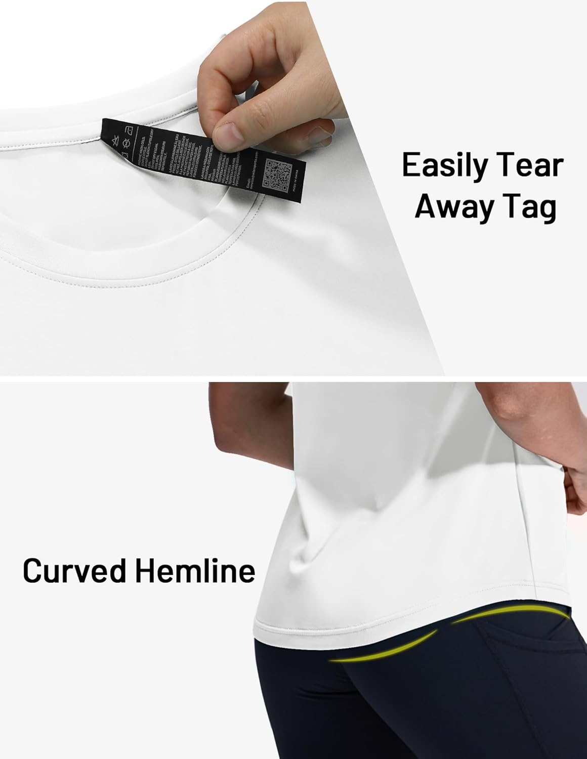 image:imageMIER Sleeveless Athletic Tops for Women Dry Fit Running Workout Tank Top Crew Neck UPF 50 Active Tennis Gym Yoga Tee ShirtsWhite