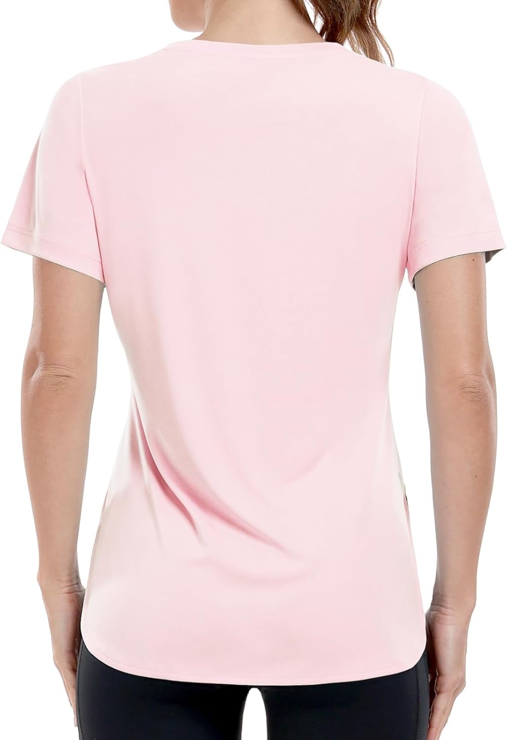 image:imageMIER Womens UPF 50 Sun Protection Workout Tops Short Sleeve UV SPF TShirts for Athletic Gym Exercise Yoga Dry FitLight Pink