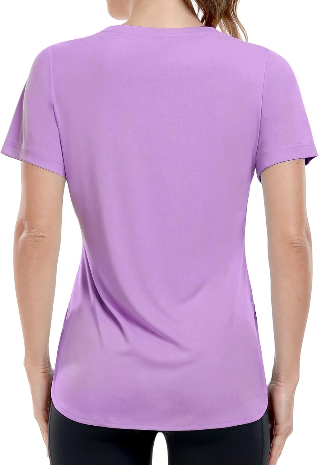 image:imageMIER Womens UPF 50 Sun Protection Workout Tops Short Sleeve UV SPF TShirts for Athletic Gym Exercise Yoga Dry FitPurple