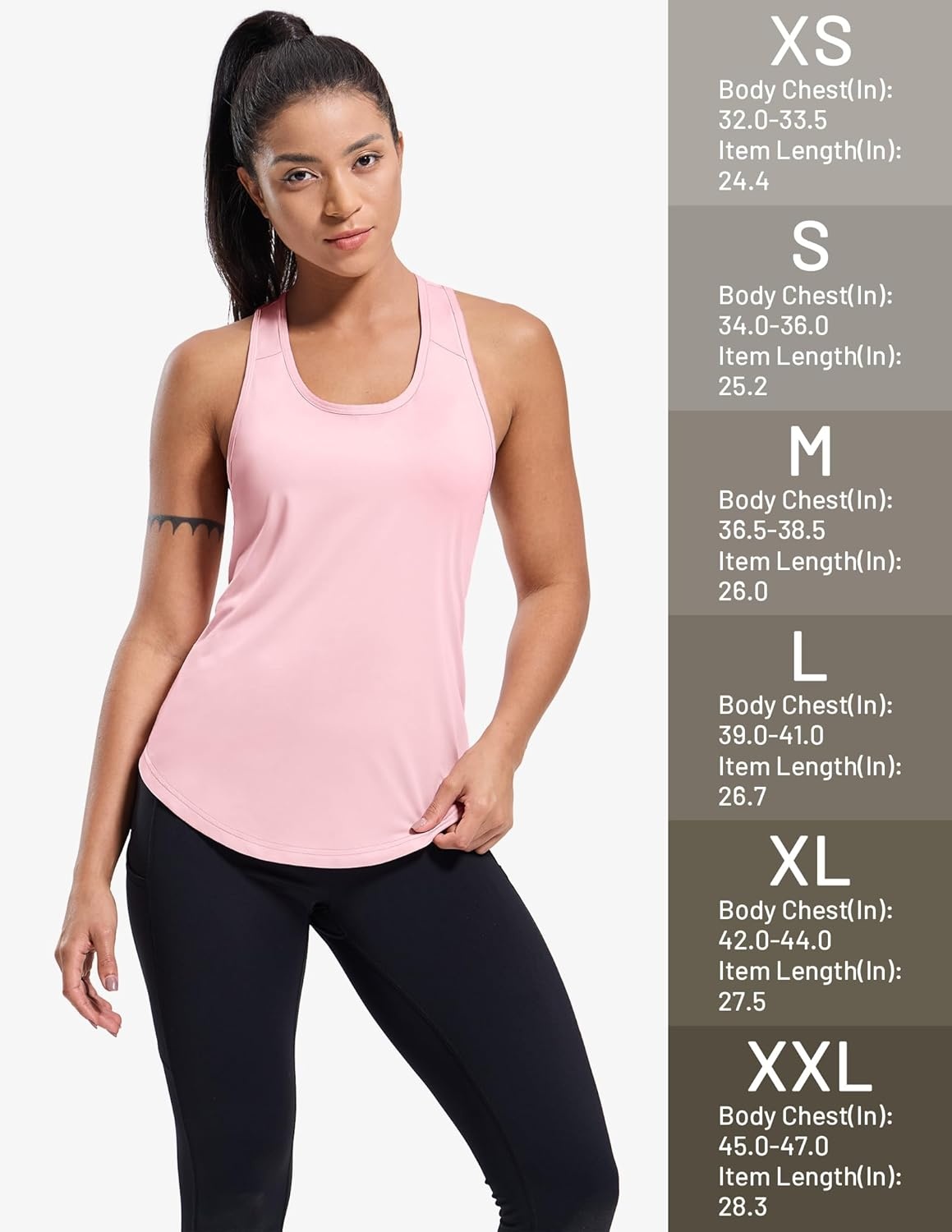 image:imageMIER Workout Tank Tops for Women Racerback Athletic Sleeveless Loose Fit Muscle Tee Shirts Dry Fit Runing Gym Yoga Top SummerLight Pink