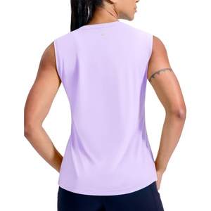 image:imageMIER Sleeveless Athletic Tops for Women Dry Fit Running Workout Tank Top Crew Neck UPF 50 Active Tennis Gym Yoga Tee ShirtsLavender