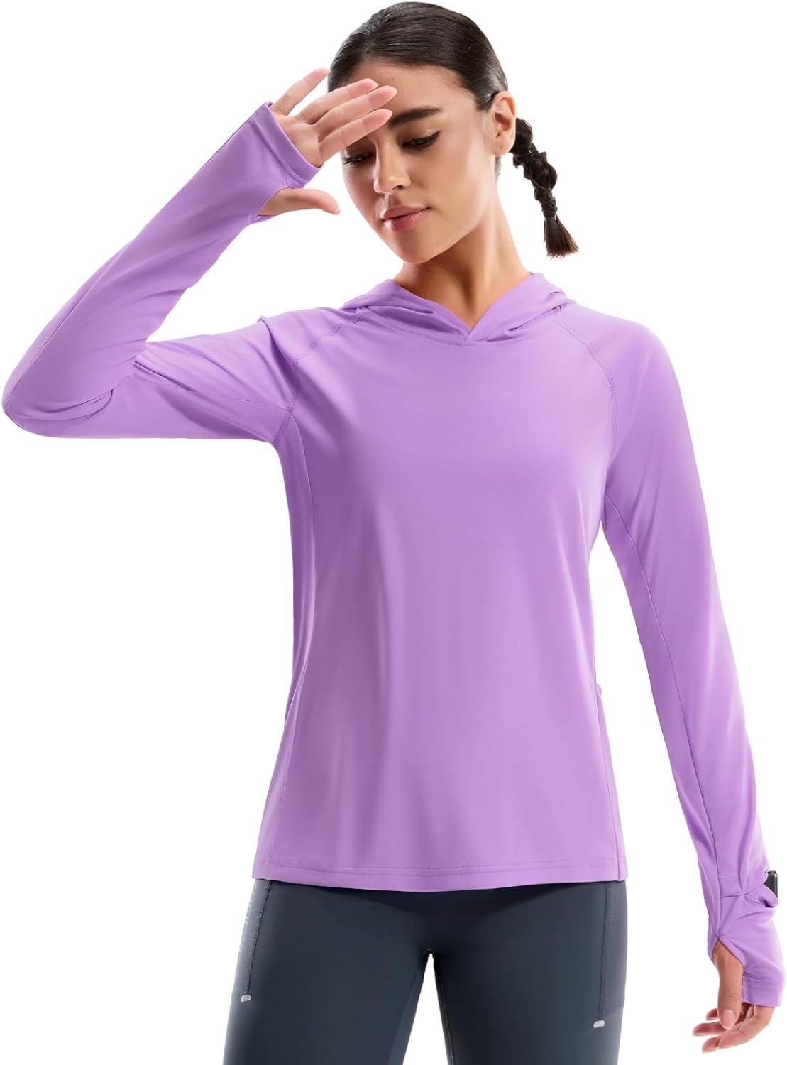 image:imageMIER Long Sleeve Sun Shirt for Women Lightweight UPF 50 UV Sun Protection Hoodie Quick Dry SPF Tops for Summer RunningPurple