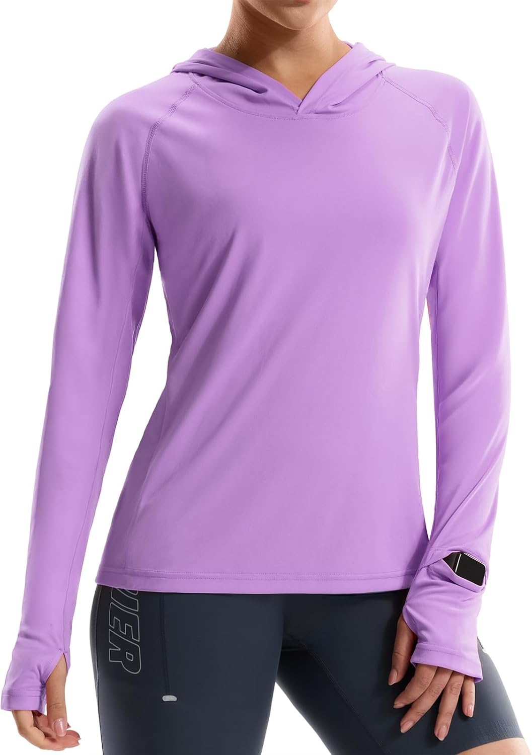 image:imageMIER Long Sleeve Sun Shirt for Women Lightweight UPF 50 UV Sun Protection Hoodie Quick Dry SPF Tops for Summer RunningPurple