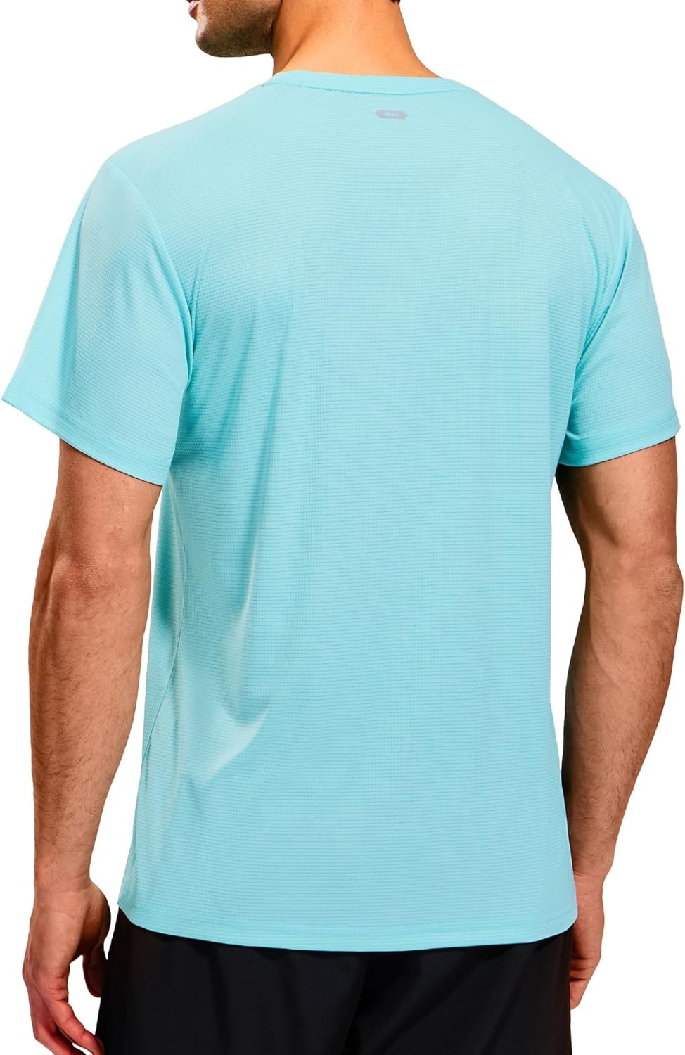 image:imageMIER Mens Dry Fit Workout TShirts Athletic Running Tshirt Short Sleeve Lightweight Airy Gym Sport Tee Shirt Crew NeckAqua