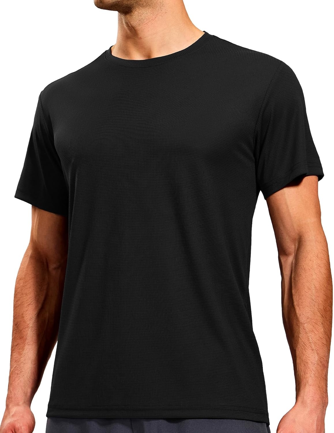 image:imageMIER Mens Dry Fit Workout TShirts Athletic Running Tshirt Short Sleeve Lightweight Airy Gym Sport Tee Shirt Crew NeckBlack
