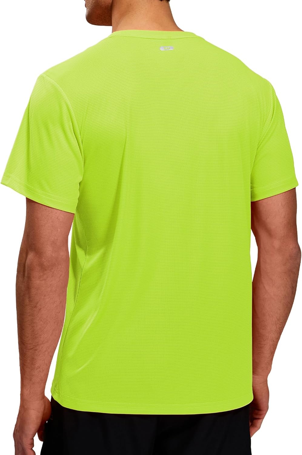 image:imageMIER Mens Dry Fit Workout TShirts Athletic Running Tshirt Short Sleeve Lightweight Airy Gym Sport Tee Shirt Crew NeckNeon Yellow