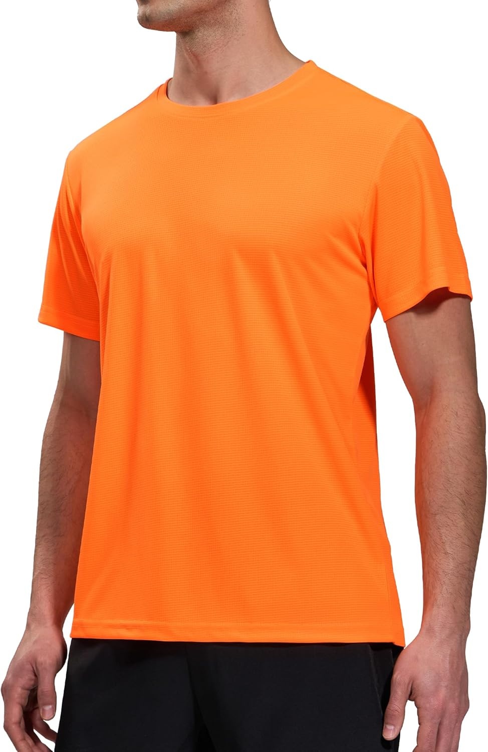 image:imageMIER Mens Dry Fit Workout TShirts Athletic Running Tshirt Short Sleeve Lightweight Airy Gym Sport Tee Shirt Crew NeckOrange