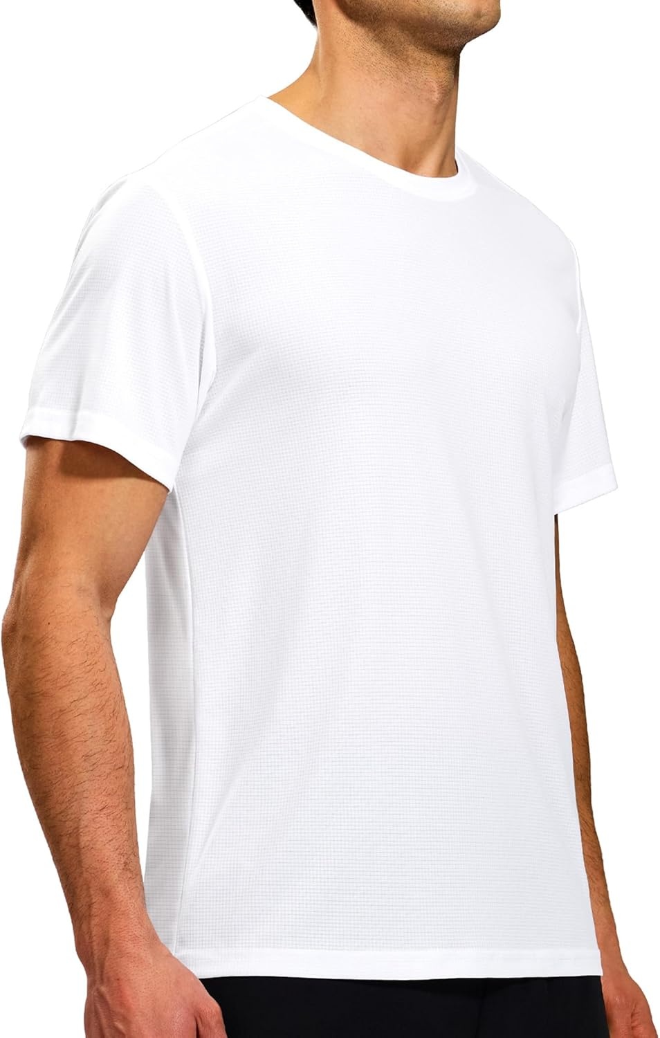 image:imageMIER Mens Dry Fit Workout TShirts Athletic Running Tshirt Short Sleeve Lightweight Airy Gym Sport Tee Shirt Crew NeckWhite