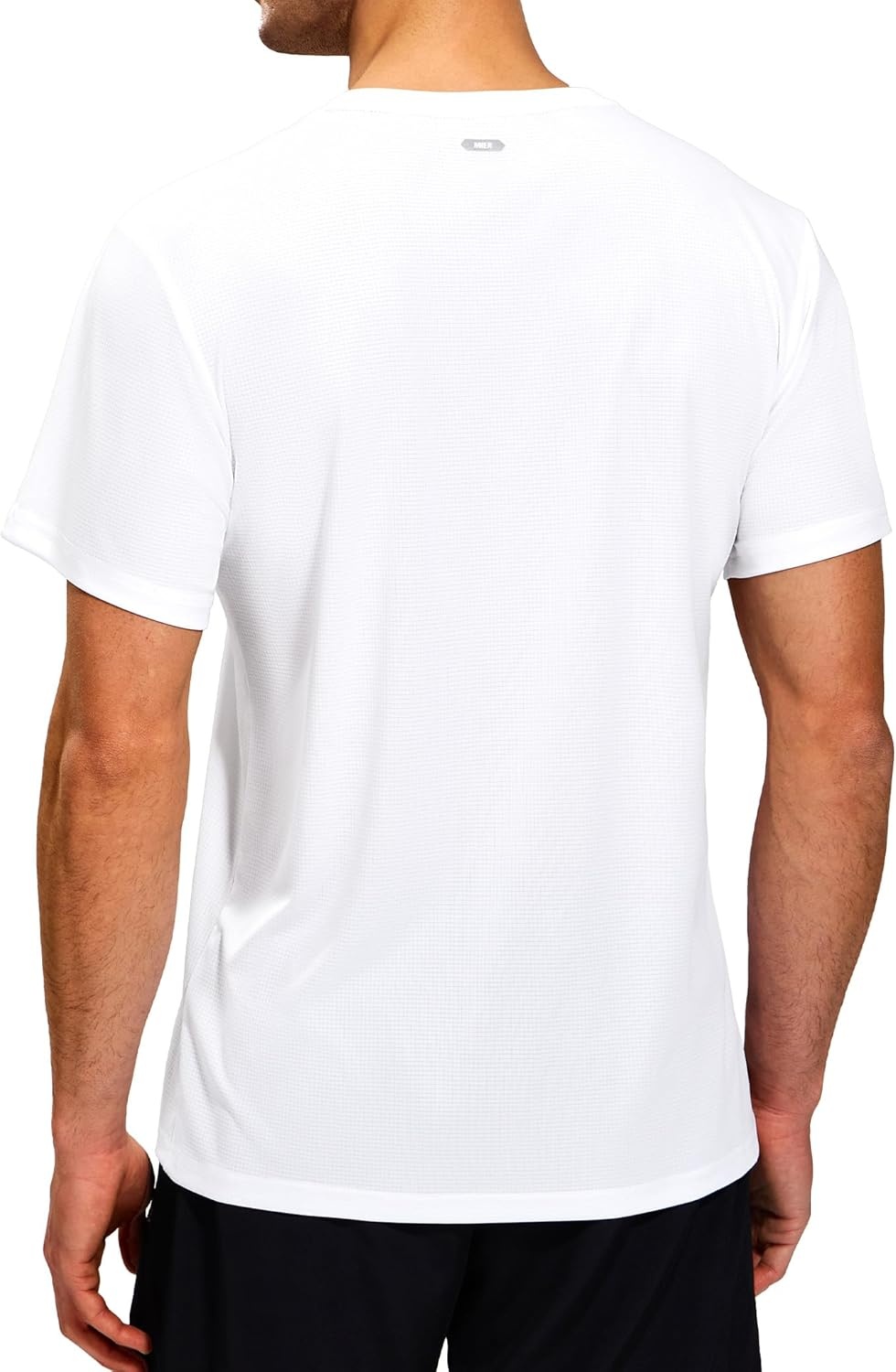 image:imageMIER Mens Dry Fit Workout TShirts Athletic Running Tshirt Short Sleeve Lightweight Airy Gym Sport Tee Shirt Crew NeckWhite