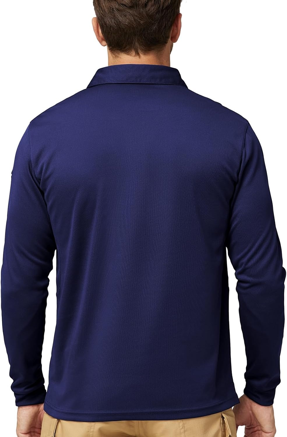 image:imageMIER Mens Outdoor Performance Tactical Polo Shirts Short and Long Sleeve MoistureWickingNavy02 Long Sleeve