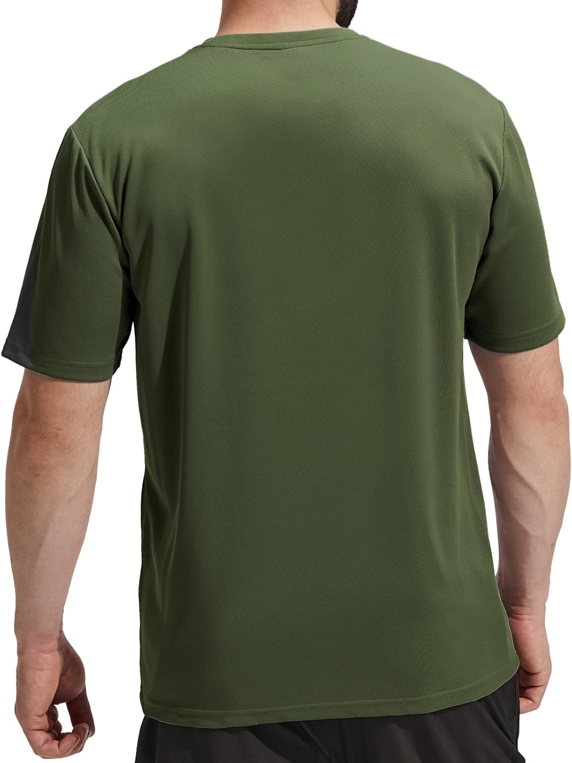 image:imageMIER Mens Quick Dry Workout Shirts Moisture Wicking Running Athletic Performance TShirts Recycled Polyester Top TeeArmy Green Crewneck