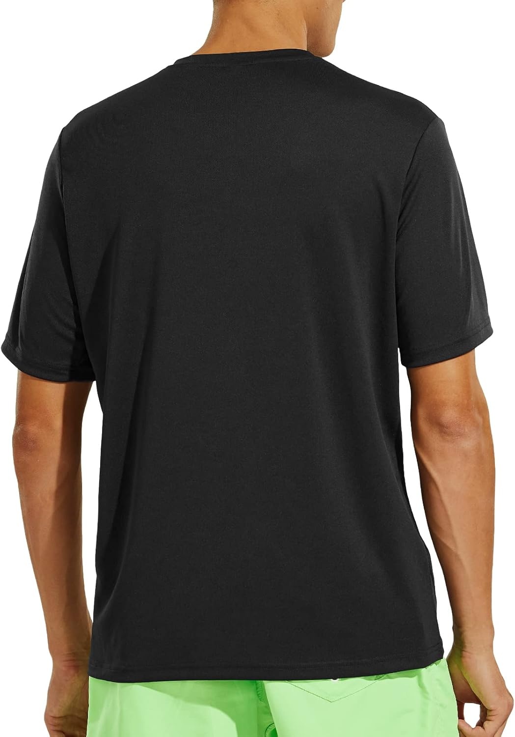 image:imageMIER Mens Quick Dry Workout Shirts Moisture Wicking Running Athletic Performance TShirts Recycled Polyester Top TeeBlack V Neck