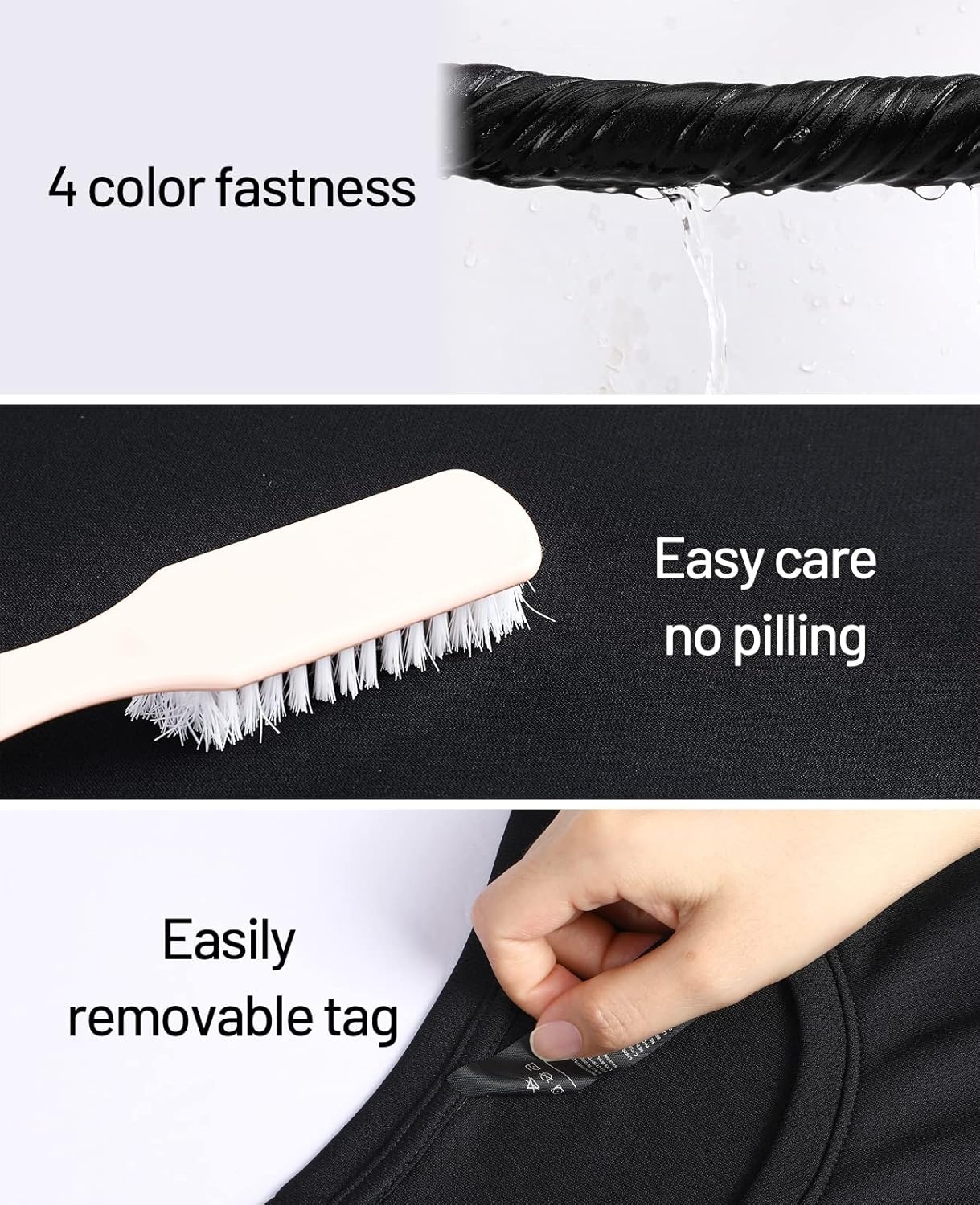 image:imageMIER Mens Quick Dry Workout Shirts Moisture Wicking Running Athletic Performance TShirts Recycled Polyester Top TeeBlack V Neck