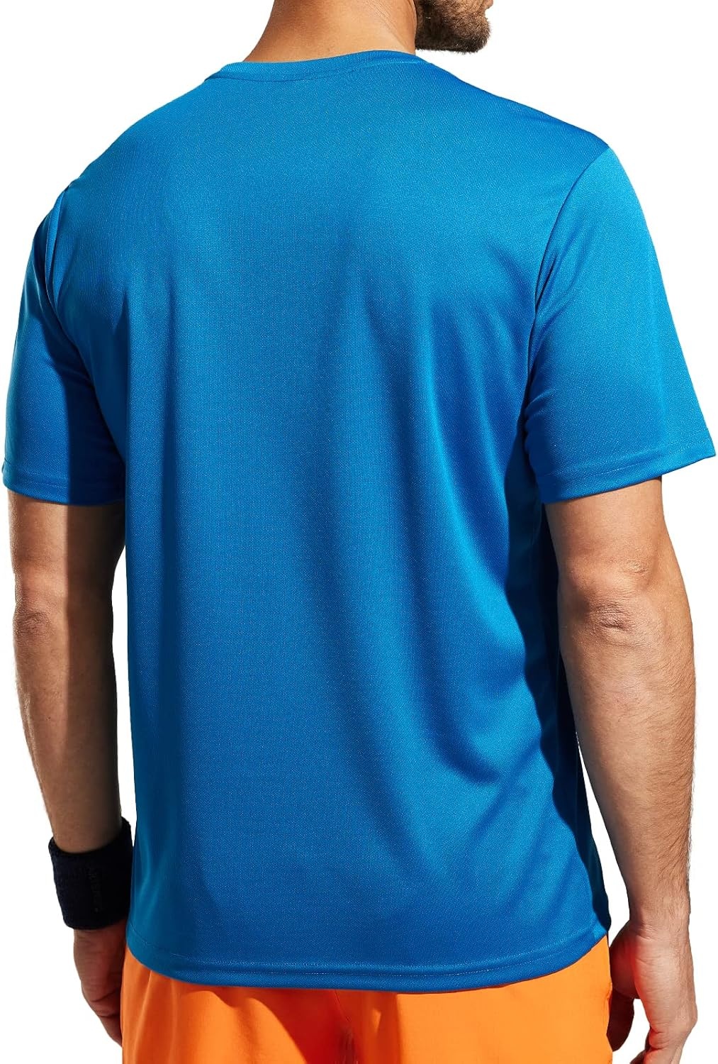 image:imageMIER Mens Quick Dry Workout Shirts Moisture Wicking Running Athletic Performance TShirts Recycled Polyester Top TeeDark Blue Crewneck