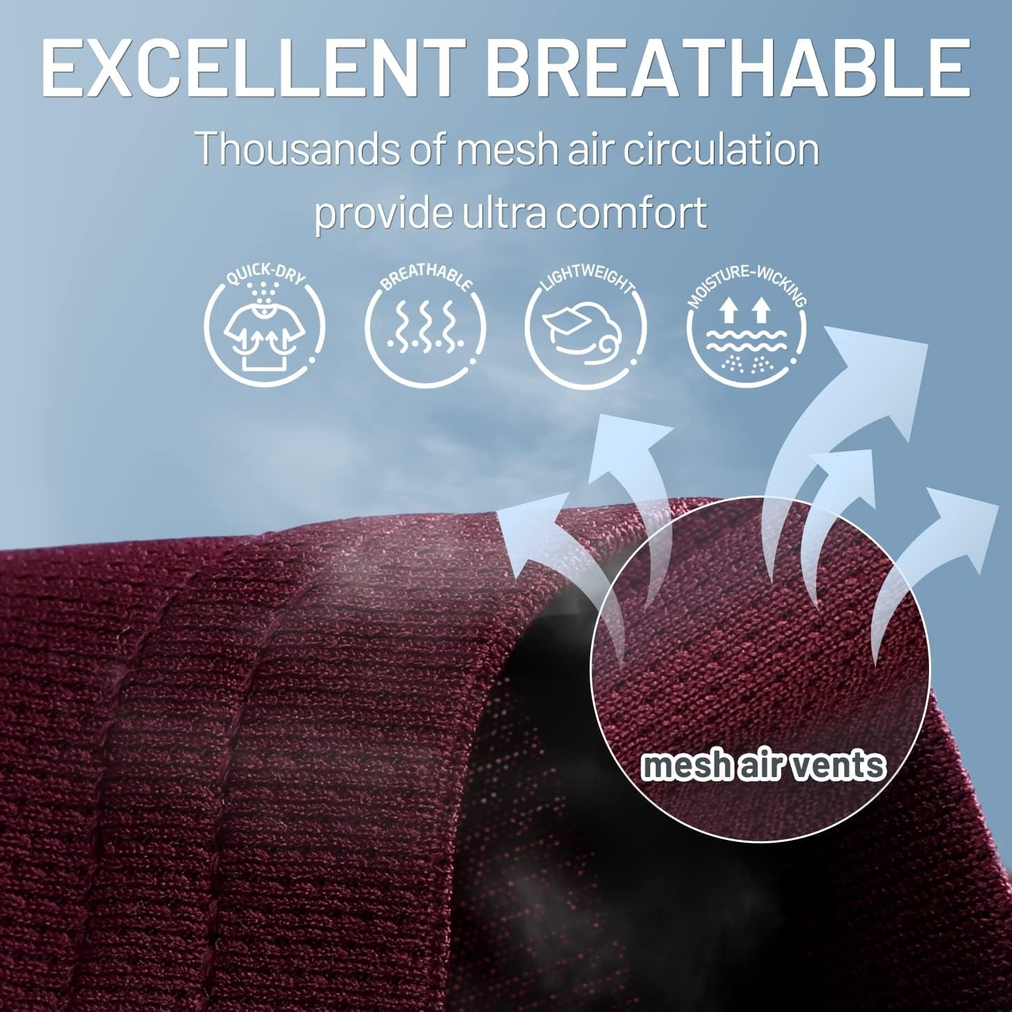 image:imageMIER Mens Quick Dry Workout Shirts Moisture Wicking Running Athletic Performance TShirts Recycled Polyester Top TeeWine Red V Neck