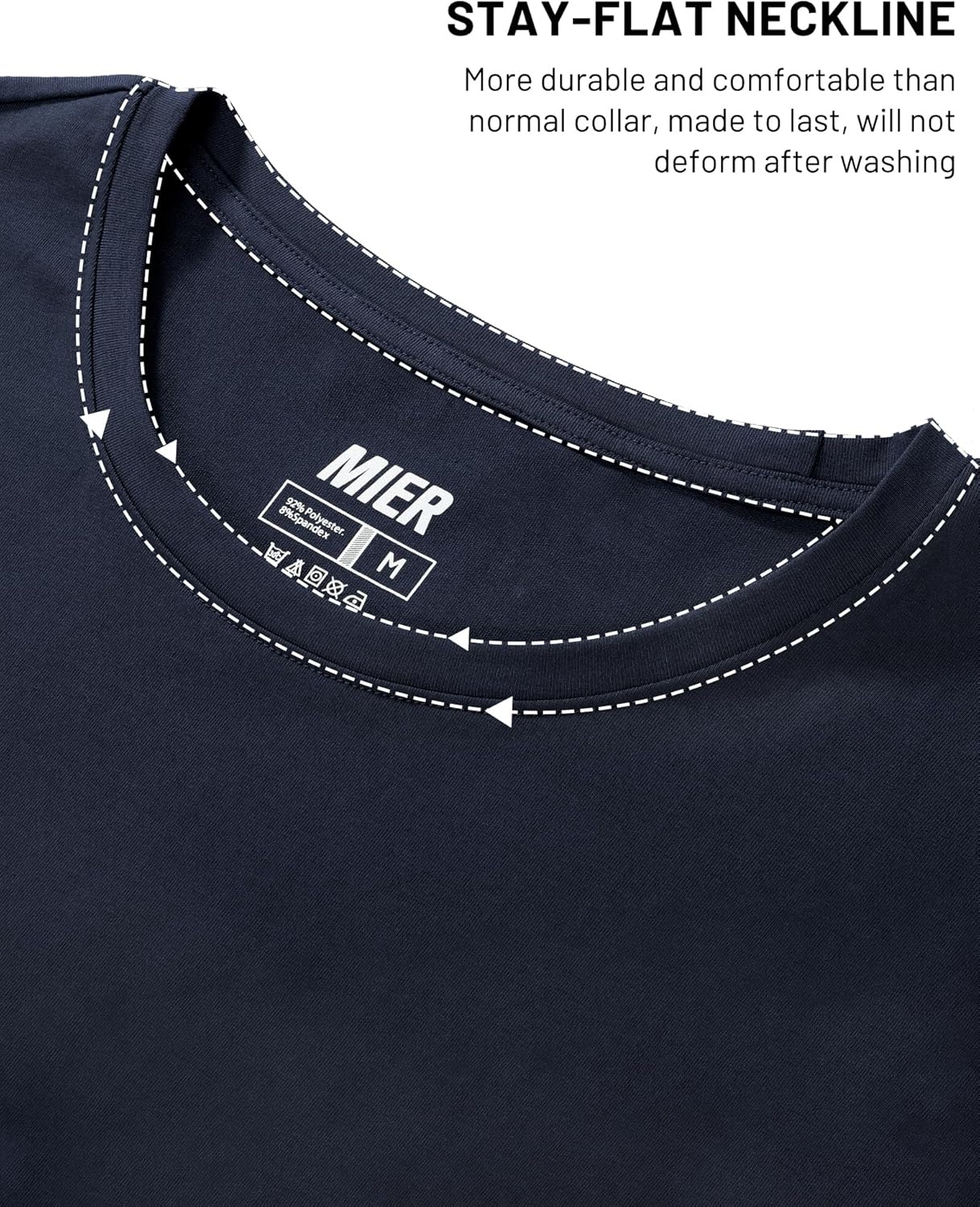 image:imageMIER Mens T Shirts Short Sleeve Crew Neck Cotton TShirts Casual Ultra Soft Tshirt Tops Classic Basic Tees BreathableNavy Blue