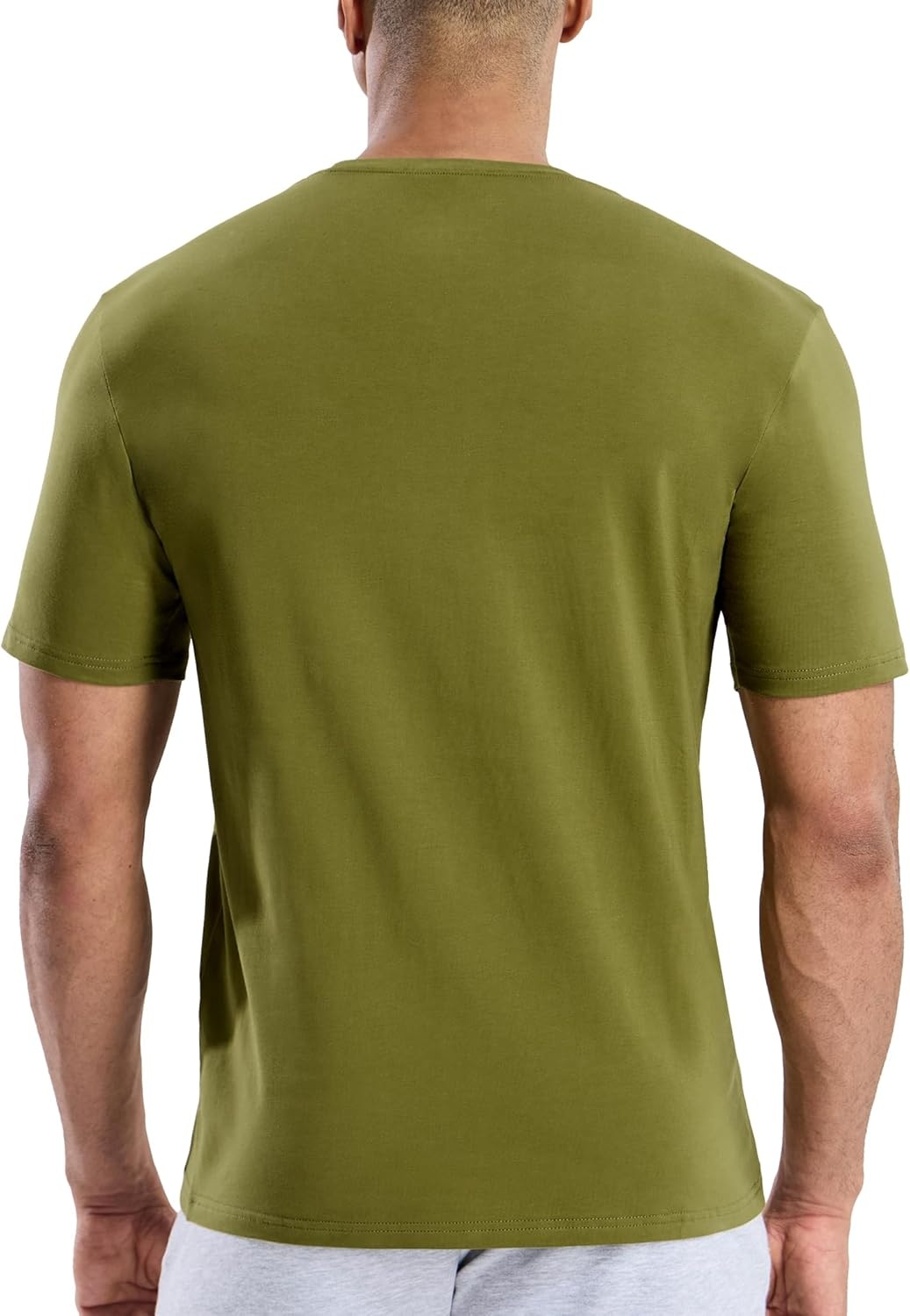 image:imageMIER Mens T Shirts Short Sleeve Crew Neck Cotton TShirts Casual Ultra Soft Tshirt Tops Classic Basic Tees BreathableOlive Green