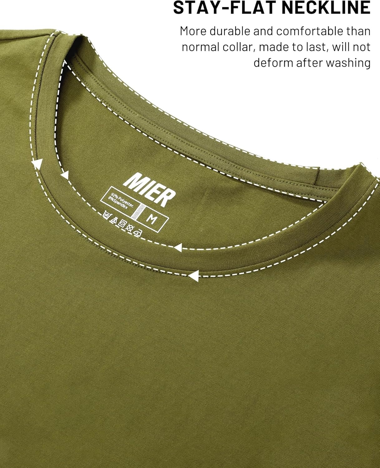 image:imageMIER Mens T Shirts Short Sleeve Crew Neck Cotton TShirts Casual Ultra Soft Tshirt Tops Classic Basic Tees BreathableOlive Green