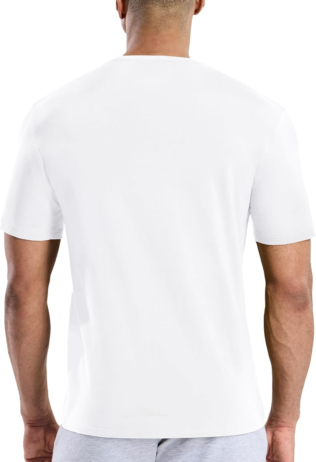 image:imageMIER Mens T Shirts Short Sleeve Crew Neck Cotton TShirts Casual Ultra Soft Tshirt Tops Classic Basic Tees BreathableWhite