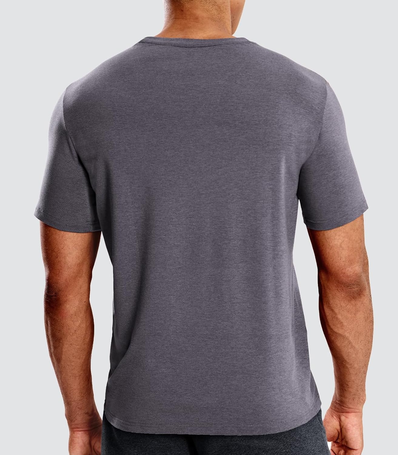 image:imageMIER Mens T Shirts Short Sleeve Dry Fit Soft Athletic Tshirt Moisture Wicking Active Casual Running Tee Tops Crew NeckHeather Charcoal