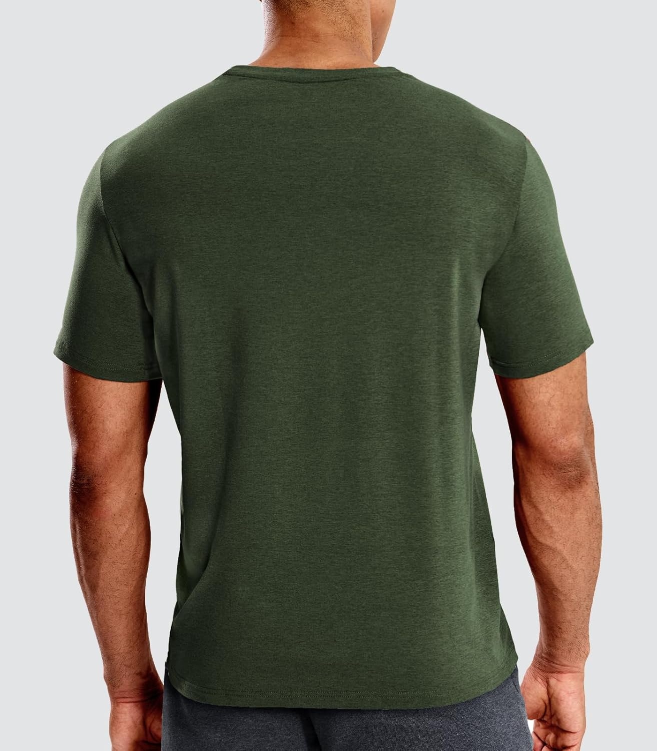 image:imageMIER Mens T Shirts Short Sleeve Dry Fit Soft Athletic Tshirt Moisture Wicking Active Casual Running Tee Tops Crew NeckHeather Dark Green
