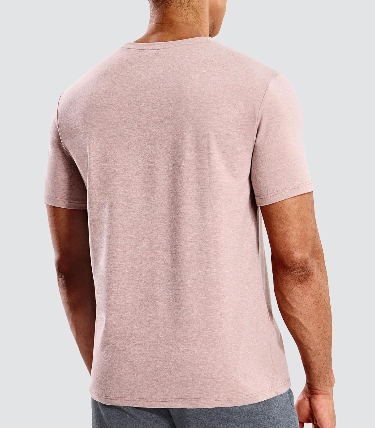 image:imageMIER Mens T Shirts Short Sleeve Dry Fit Soft Athletic Tshirt Moisture Wicking Active Casual Running Tee Tops Crew NeckHeather Pink