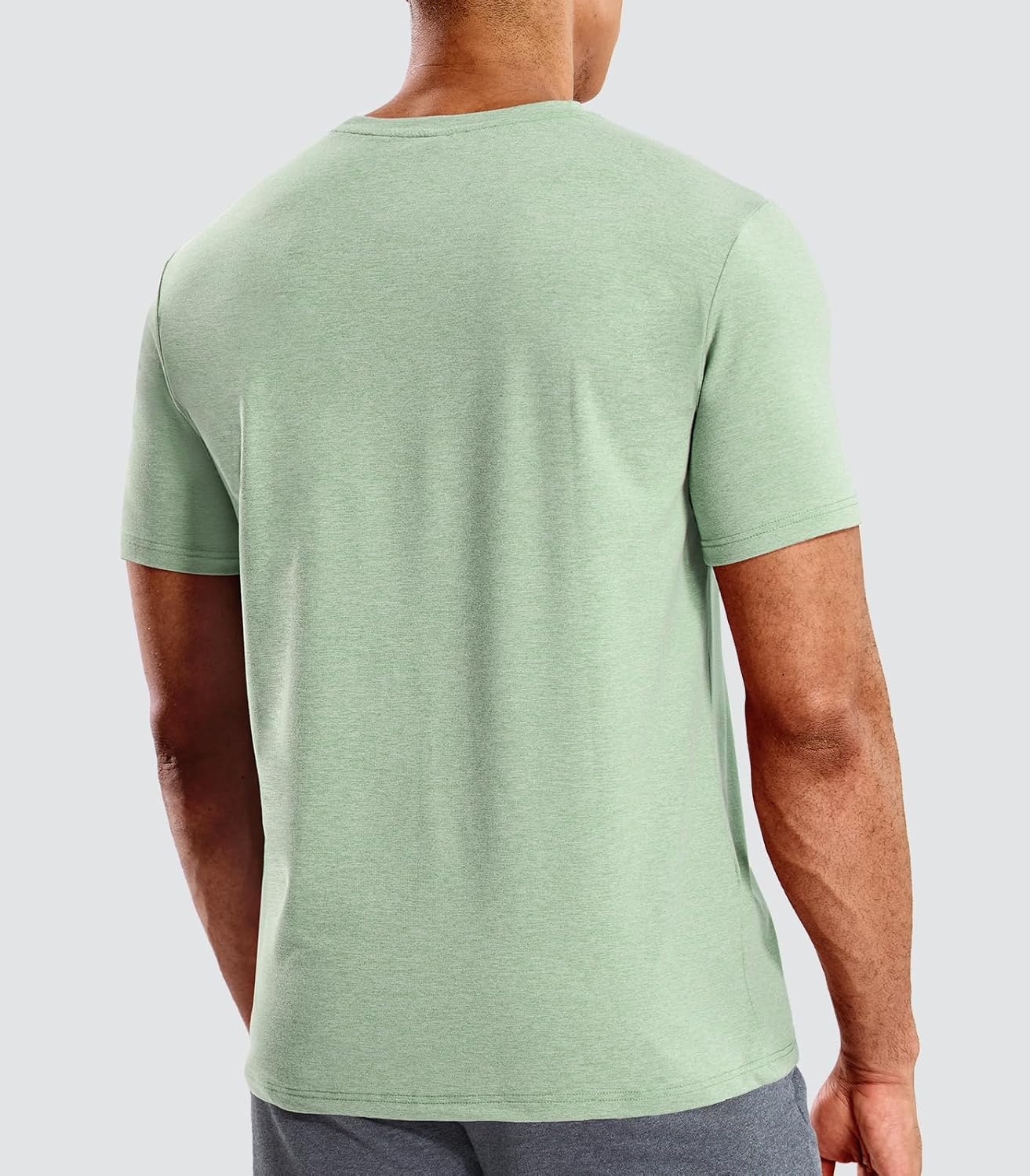 image:imageMIER Mens T Shirts Short Sleeve Dry Fit Soft Athletic Tshirt Moisture Wicking Active Casual Running Tee Tops Crew NeckHeather Sage Green