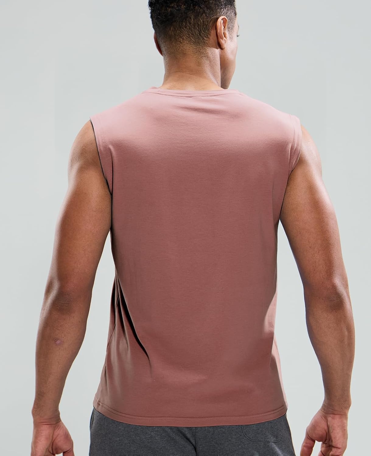 image:imageMIER Mens Tank Tops Cotton Sleeveless Muscle Shirts for Workout Running Athletic Gym Lounge Casual BreathableDusty Pink