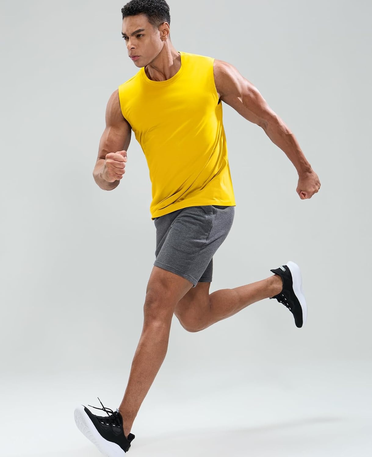 image:imageMIER Mens Tank Tops Cotton Sleeveless Muscle Shirts for Workout Running Athletic Gym Lounge Casual BreathableGold