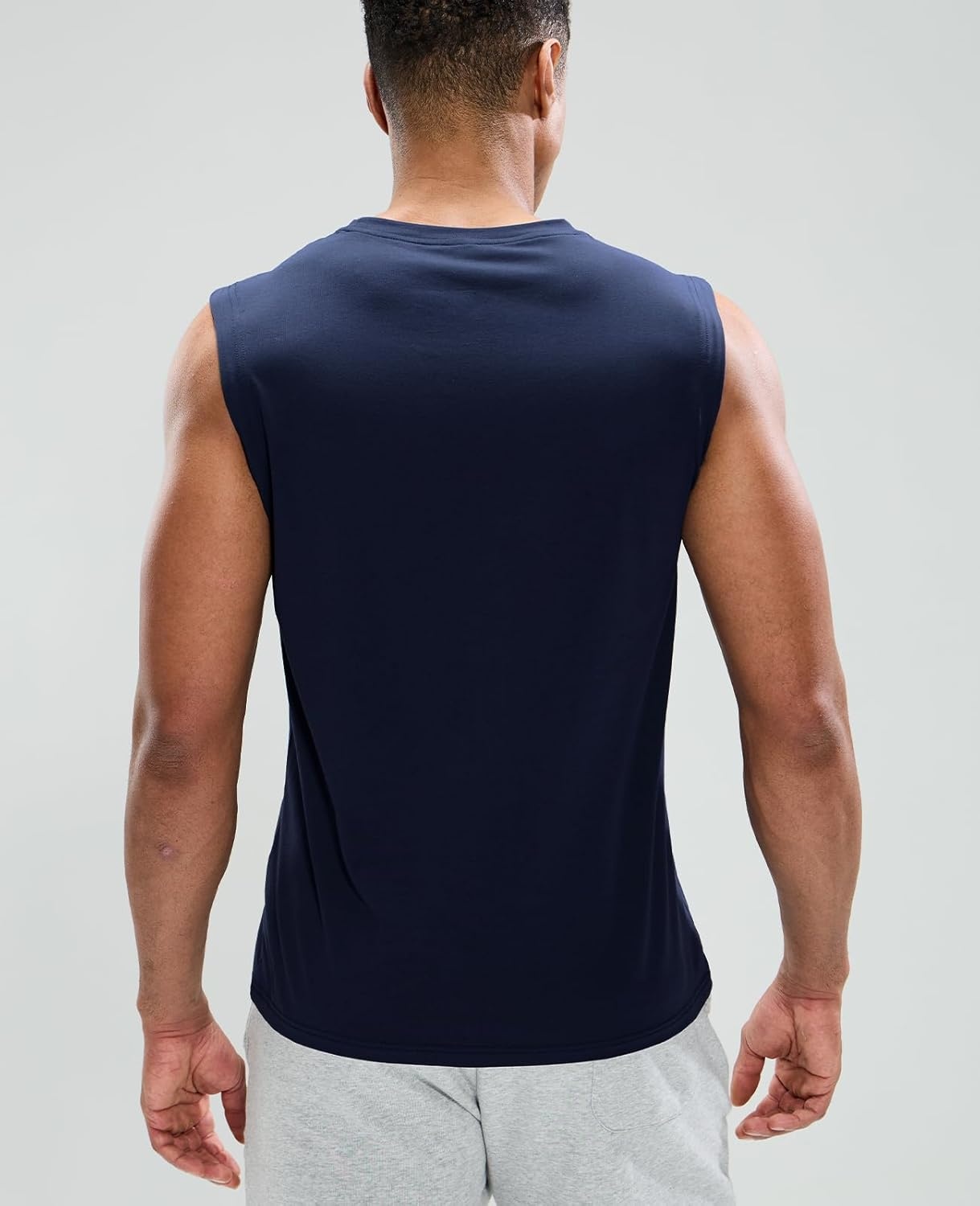 image:imageMIER Mens Tank Tops Cotton Sleeveless Muscle Shirts for Workout Running Athletic Gym Lounge Casual BreathableNavy