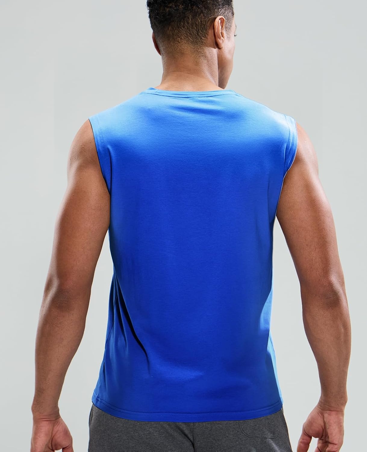 image:imageMIER Mens Tank Tops Cotton Sleeveless Muscle Shirts for Workout Running Athletic Gym Lounge Casual BreathableRoyal Blue