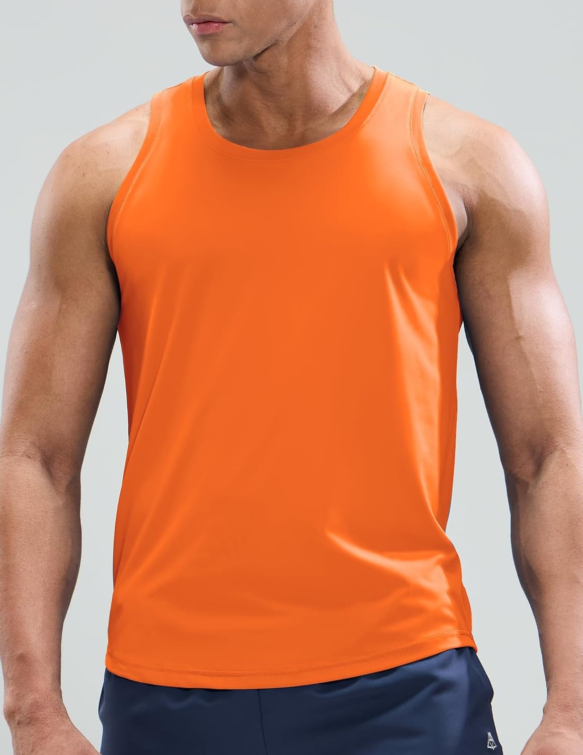 image:imageMIER Mens Tank Tops Workout Sleeveless Tee Shirts Muscle Athletic Gym Running Beach Tanks for Men Quick DryOrange