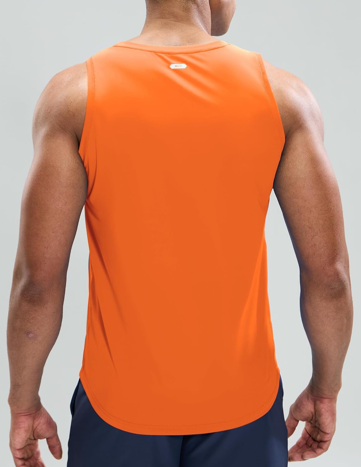 image:imageMIER Mens Tank Tops Workout Sleeveless Tee Shirts Muscle Athletic Gym Running Beach Tanks for Men Quick DryOrange