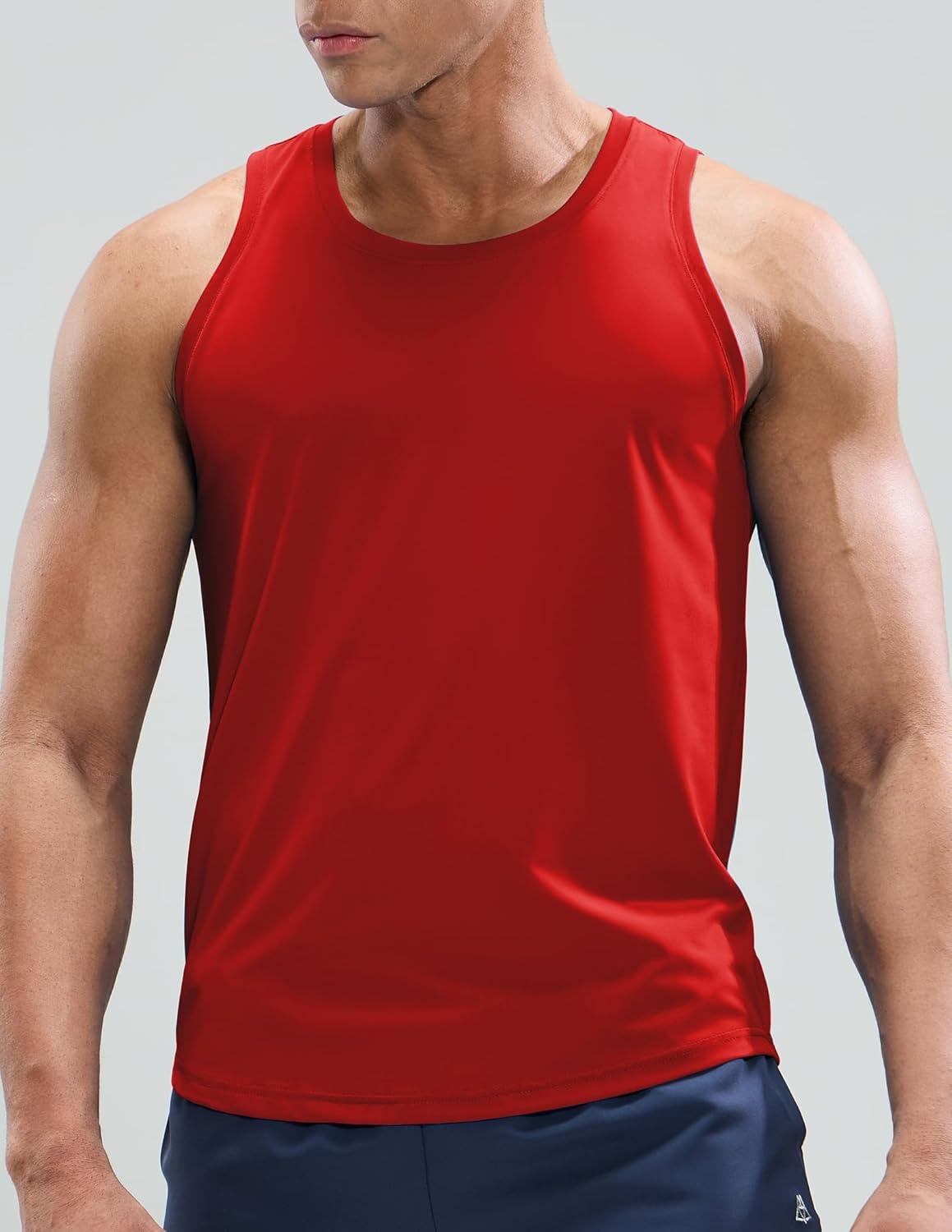image:imageMIER Mens Tank Tops Workout Sleeveless Tee Shirts Muscle Athletic Gym Running Beach Tanks for Men Quick DryRed