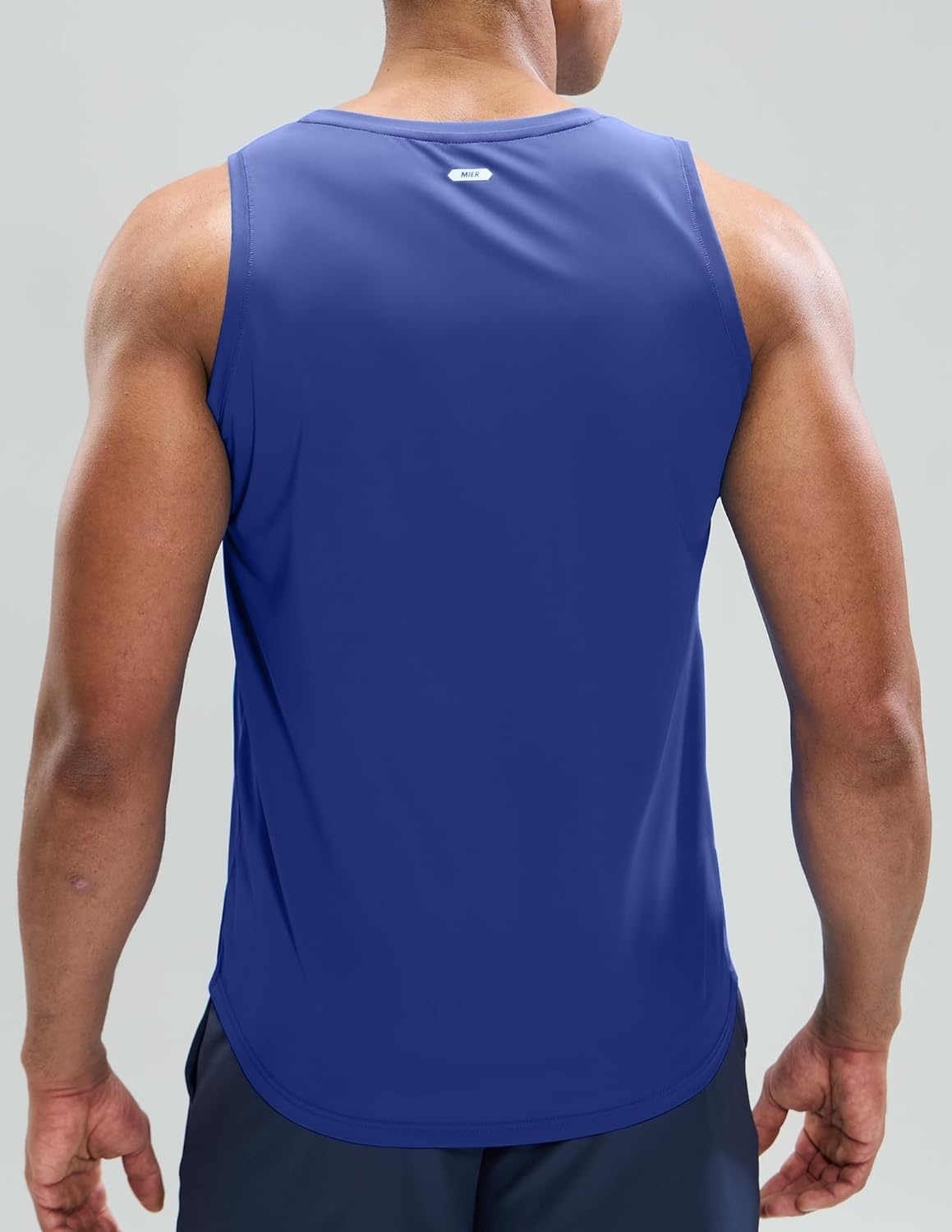 image:imageMIER Mens Tank Tops Workout Sleeveless Tee Shirts Muscle Athletic Gym Running Beach Tanks for Men Quick DryRoyal Blue