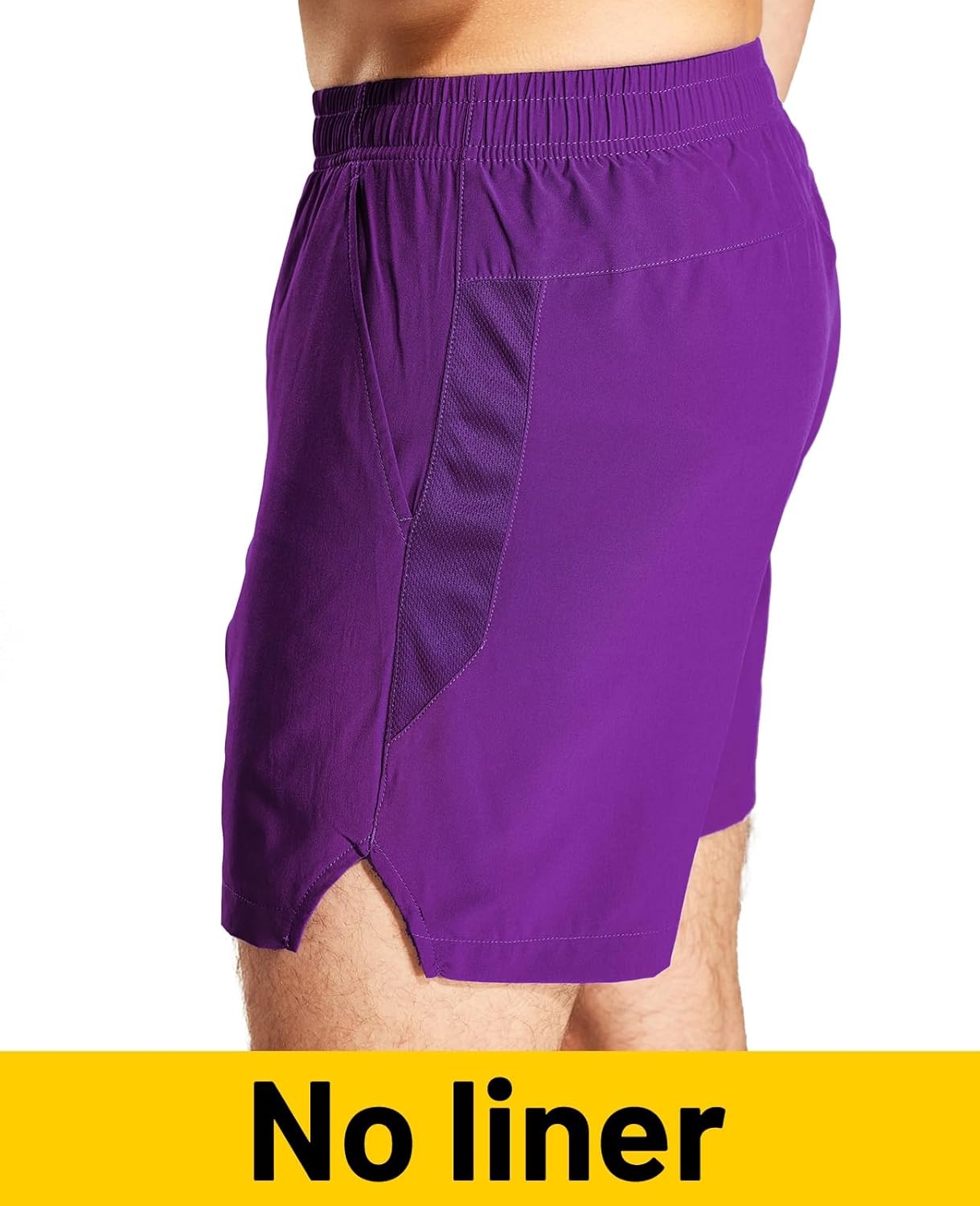 image:imageMIER Mens Workout Running Shorts Quick Dry Active 5 Inches Shorts with Pockets Lightweight BreathableDark Purple Without Zipper